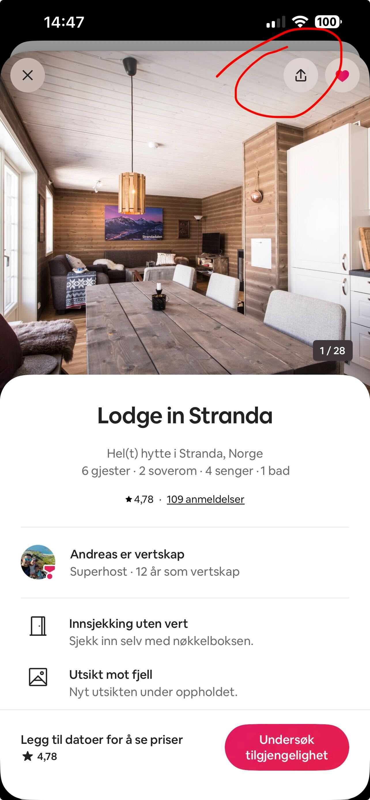 Slik deler du Airbnb-lenken
